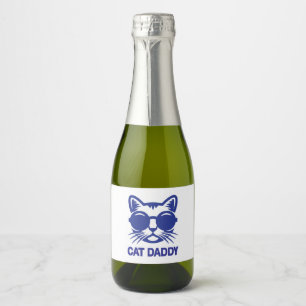 Cat Art Cat Daddy Sparkling Wine Label