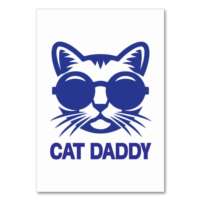 Cat Art Cat Daddy Table Number (Front)