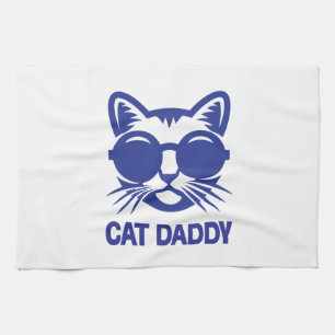 Cat Art Cat Daddy Tea Towel