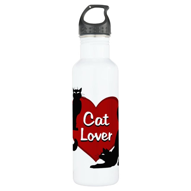 Cat Art Cat Lover Sport Bottles (Front)