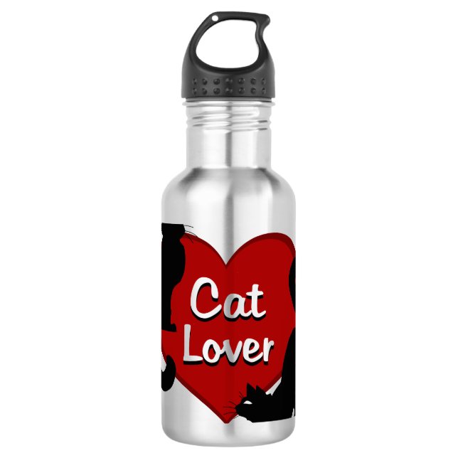 Cat Art Cat Lover Sport Bottles (Front)