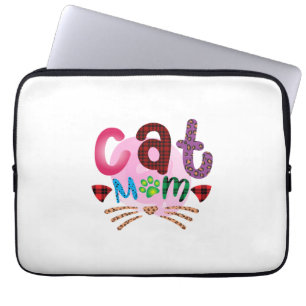 Cat Art Cat Mom_2 Laptop Sleeve