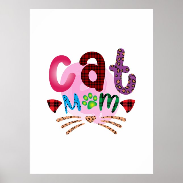 Cat Art Cat Mom_2 Poster (Front)