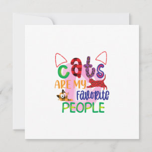 Cat Art Cats Are My Favourite People_2 Invitation