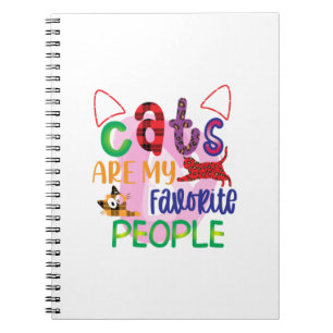 Cat Art Cats Are My Favourite People_2 Notebook