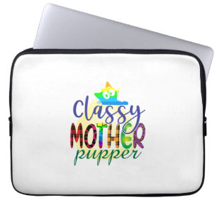 Cat Art Classy Mother Pupper Laptop Sleeve