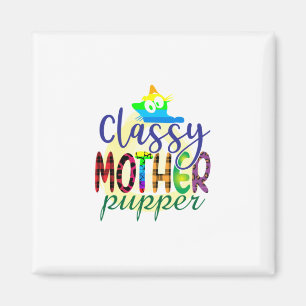 Cat Art Classy Mother Pupper Magnet