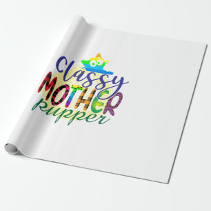 Cat Art Classy Mother Pupper Wrapping Paper