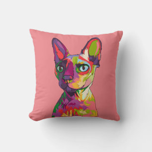 Cat art cushion