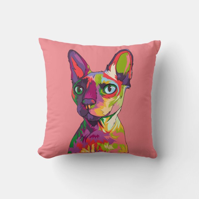 Cat art cushion (Front)