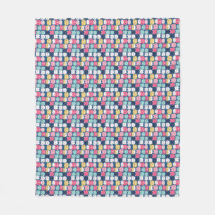 Cat Art   Cute Cat Faces Fleece Blanket
