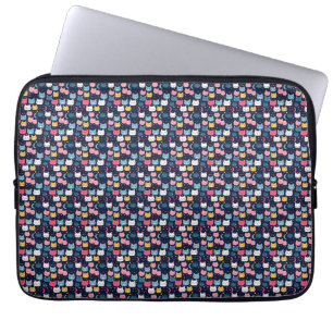 Cat Art   Cute Cat Faces Laptop Sleeve