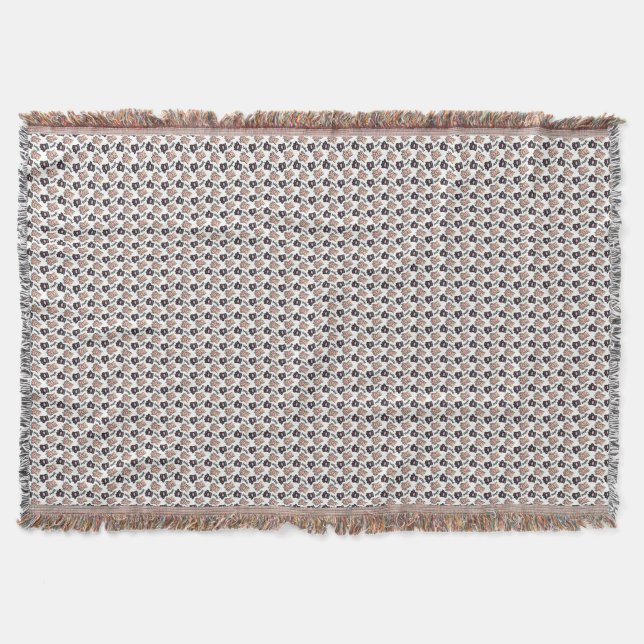 Cat Art | Cute Cat Pattern Seamless Background Throw Blanket (Front)