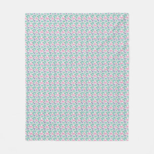 Cat Art   Cute Cat Rainbows Fleece Blanket