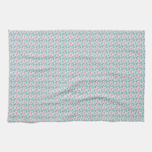 Cat Art Cute Cat Rainbows Tea Towel