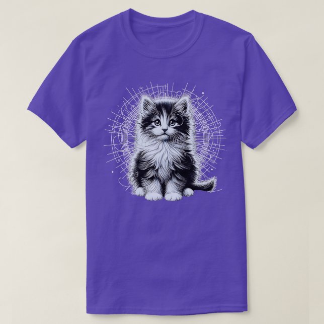 Cat Art Design for cat lover funny cat art print T T-Shirt (Design Front)
