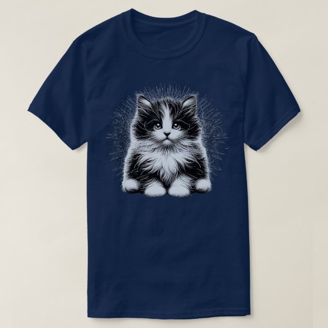 Cat Art Design for cat lover funny cat art print T T-Shirt (Design Front)