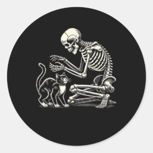 Cat Art For Men Women Feline Costume Halloween Cat Classic Round Sticker