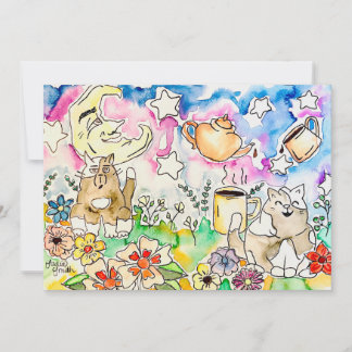 Cat Art Holiday Card