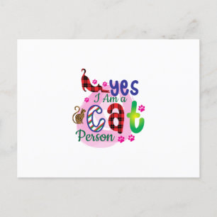 Cat Art I Am A Cat Person Postcard
