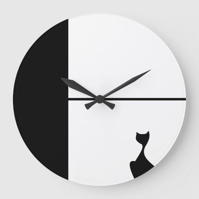 Cat Art Large Clock (Front)