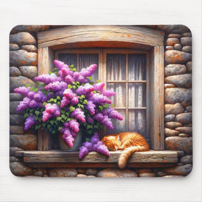Cat Art Mouse Mat (Front)
