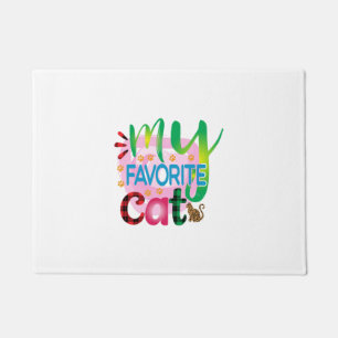 Cat Art My Favourite Cat Doormat