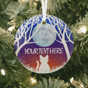 Cat Art Ornament Personalised Cat Lover Decoration