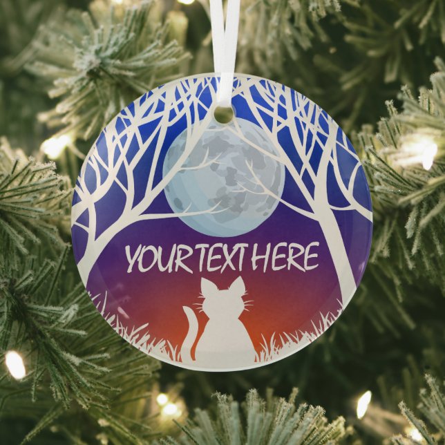 Cat Art Ornament Personalised Cat Lover Decoration (Insitu)