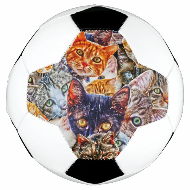 Cat Art Pattern Football (Front)