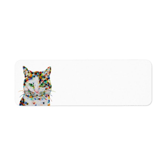 Cat Art Return Address Label (Front)