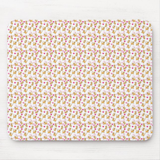 Cat Artwork | Cute Cat Valentine Mouse Mat (Front)