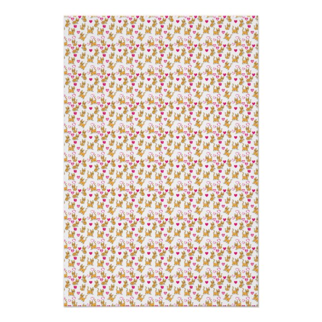 Cat Artwork | Cute Cat Valentine Poster (Front)