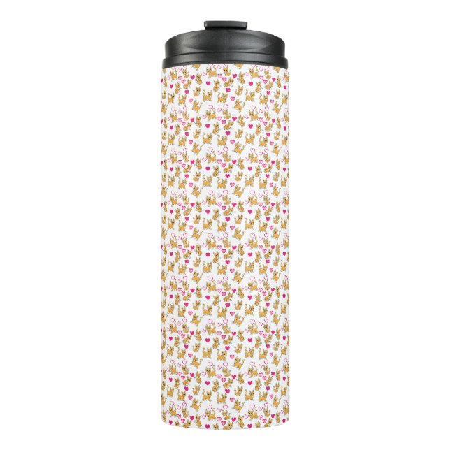Cat Artwork | Cute Cat Valentine Thermal Tumbler (Front)