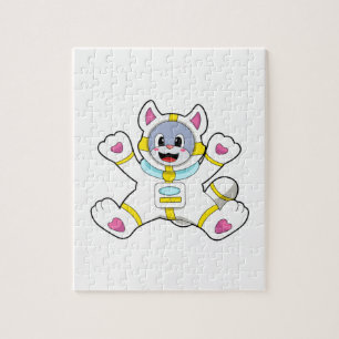 Cat as Astronaut in Costume Jigsaw Puzzle