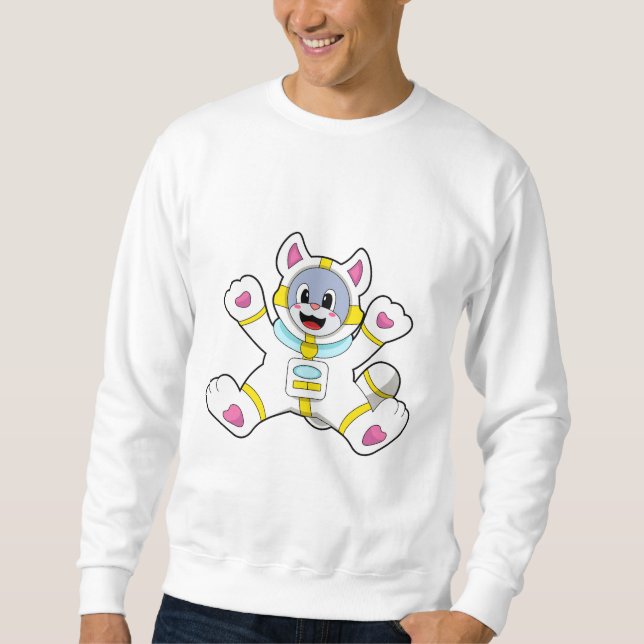 Cat as Astronaut in Costume Sweatshirt (Front)