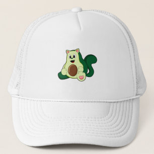 Cat as Avocado Trucker Hat
