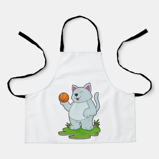 Cat as Basketball player with Basketball Apron (Front)