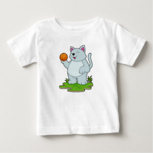 Cat as Basketball player with Basketball Baby T-Shirt