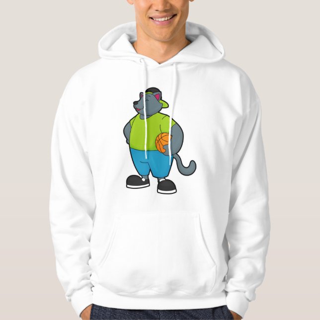 Cat as Basketball player with Basketball Hoodie (Front)