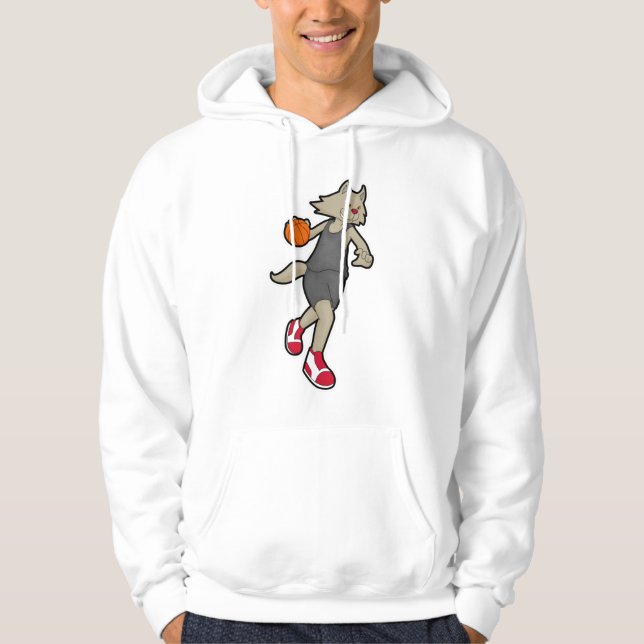 Cat as Basketball player with Basketball Hoodie (Front)