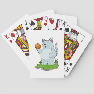 Cat as Basketball player with Basketball Playing Cards