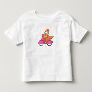 Cat as Biker with Scooter.PNG Toddler T-Shirt