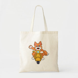 Cat as Biker with Scooter.PNG Tote Bag