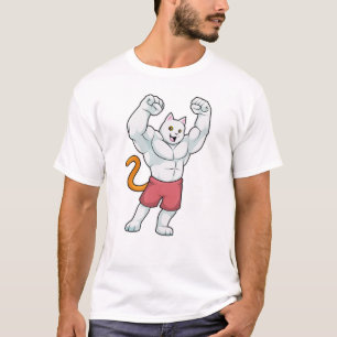 Cat as Bodybuilder with big Muscles T-Shirt