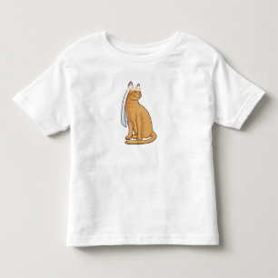 Cat as Bride with Veil Toddler T-Shirt