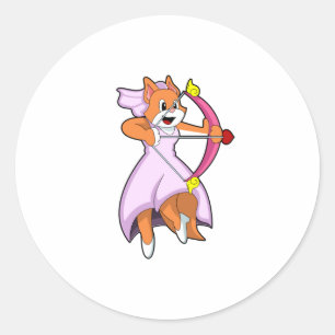 Cat as Bride with Wedding dress.PNG Classic Round Sticker
