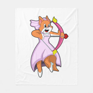 Cat as Bride with Wedding dress.PNG Fleece Blanket