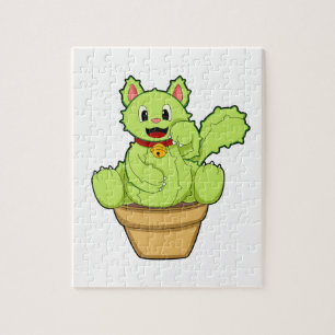 Cat as Cactus Jigsaw Puzzle