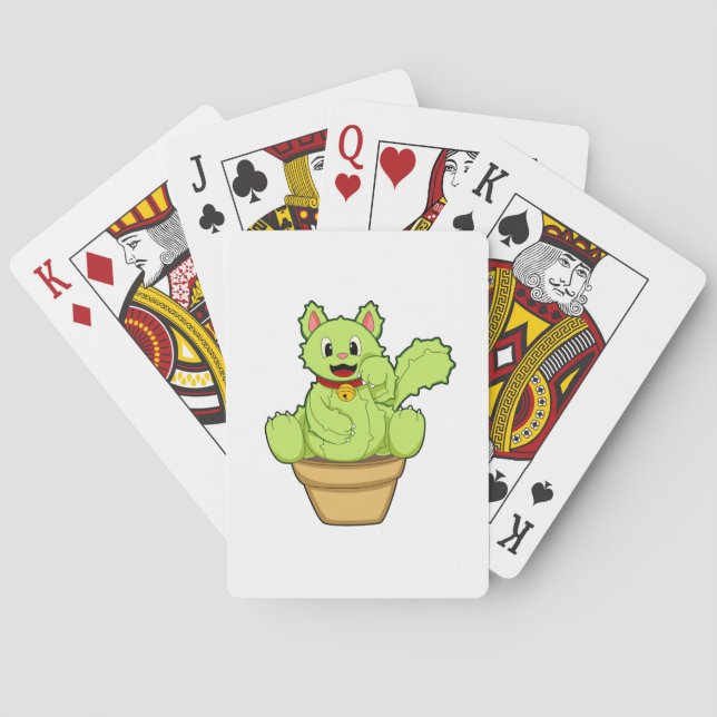 Cat as Cactus Playing Cards (Back)
